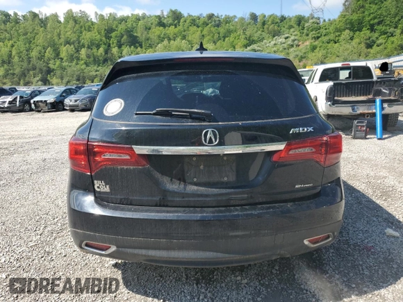 2014 Acura MDX with VIN 5FRYD4H22EB011268, listed as a Copart auction lot 55961295 with 203,478 mi miles and Salvage title. Bid and sale history available at DreamBid. Image 6.