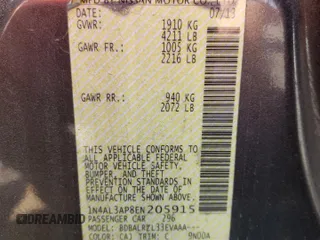 2014 Nissan Altima 2.5 S with VIN 1N4AL3AP8EN205915, listed as a Copart auction lot 52527785 with 249,986 mi miles and Salvage Title. Bid and sale history available at carsss.com. Image 13.