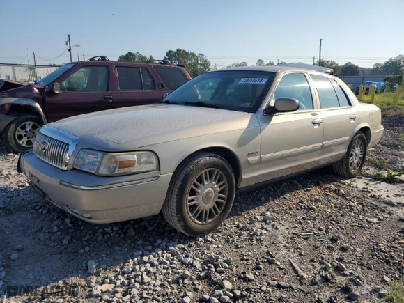 2009 Mercury Grand Marquis LS with VIN 2MEHM75V19X616257, listed as a Copart auction lot 72644514 with 121,415 mi miles and Salvage Title. Bid and sale history available at carsss.com. Image 1.