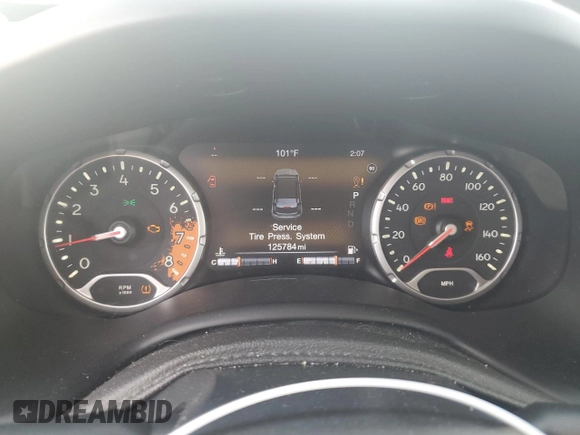 2016 Jeep Renegade Limited with VIN ZACCJBDT5GPC61266, listed as a Copart auction lot 61795035 with 125,784 mi miles and Salvage title. Bid and sale history available at DreamBid. Image 9.
