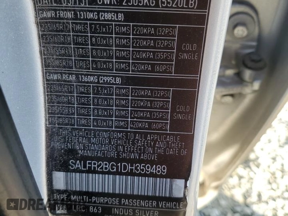 2013 Land Rover LR2 z VIN SALFR2BG1DH359489, wystawiony jako Copart lot #43115765 z przebiegiem 168 574 mil mil oraz Szkoda całkowita • Salvage title. Historia ofert i sprzedaży dostępna na DreamBid. Obrazek 14.