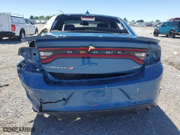2022 Dodge Charger GT with VIN 2C3CDXMG0NH198636, listed as a Copart auction lot 58620524 with 23,157 mi miles and Salvage Title. Bid and sale history available at carsss.com. Image 6.