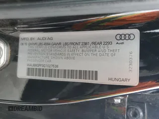 2016 Audi A3 Premium z VIN WAUB8GFF3G1027538, wystawiony jako Copart lot #57721855 z przebiegiem 97 346 mil mil oraz Tytuł czysty. Historia ofert i sprzedaży dostępna na DreamBid. Obrazek 12.