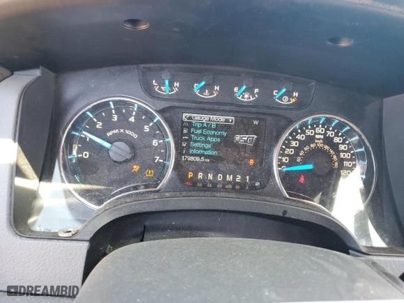2013 Ford F-150 XL with VIN 1FTFW1CT5DKF36604, listed as a Copart auction lot 50443155 with 179,809 mi miles and Salvage Title. Bid and sale history available at carsss.com. Image 9.