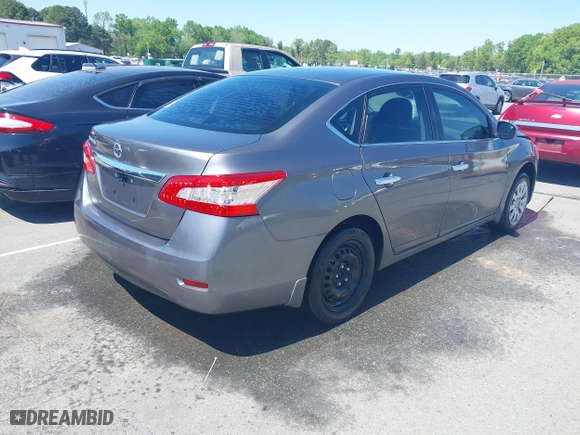2015 Nissan Sentra S with VIN 3N1AB7AP5FY354696, listed as a IAAI auction lot 42001771 with 131,920 mi miles. Bid and sale history available at carsss.com. Image 4.