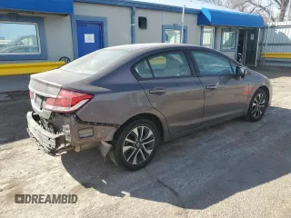 2015 Honda Civic EX with VIN 2HGFB2F80FH526907, listed as a Copart auction lot 46945025 with 78,764 mi miles and Salvage Title. Bid and sale history available at DreamBid. Image 3.