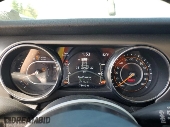 2019 Jeep Wrangler Unlimited Sport Altitude z VIN 1C4HJXDG4KW529970, wystawiony jako Copart lot #55122455 z przebiegiem 78 460 mil mil oraz Szkoda całkowita • Salvage title. Historia ofert i sprzedaży dostępna na DreamBid. Obrazek 9.