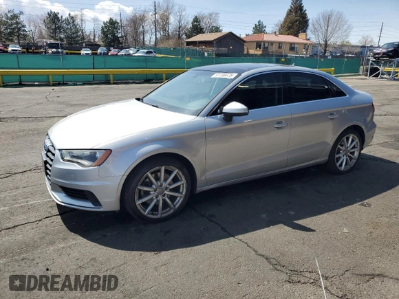 2015 Audi A3 1.8T Premium with VIN WAUACGFFXF1003701, listed as a Copart auction lot 51158475 with 92,166 mi miles and Salvage Title. Bid and sale history available at carsss.com. Image 1.