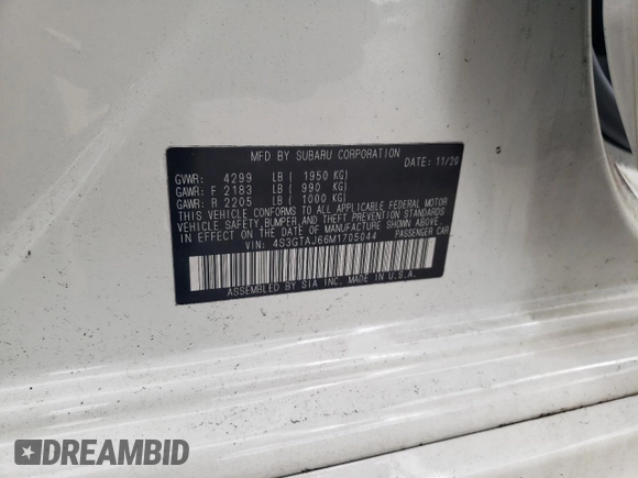 2021 Subaru Impreza Special Sports with VIN 4S3GTAJ66M1705044, listed as a Copart auction lot 69918724 with 38,461 mi miles and Salvage title. Bid and sale history available at DreamBid. Image 12.