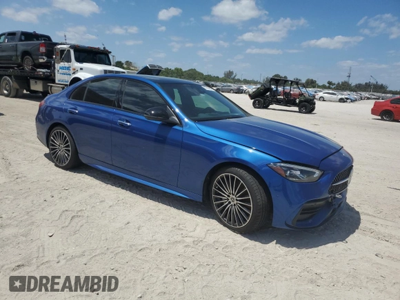 2023 Mercedes-Benz C 300 with VIN W1KAF4GB9PR150301, listed as a Copart auction lot 51653484 with 8,023 mi miles and Salvage Title. Bid and sale history available at carsss.com. Image 4.