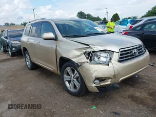 2008 Toyota Highlander Sport with VIN JTEES43A082088281, listed as a IAAI auction lot 42628701 with 150,605 mi miles and . Bid and sale history available at DreamBid. Image 1.