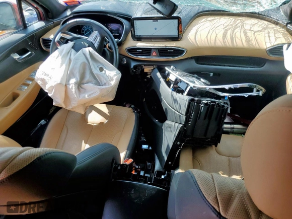 2023 Hyundai Santa Fe Calligraphy with VIN 5NMS54AL2PH581795, listed as a Copart auction lot 58316625 with 23,123 mi miles and Salvage title. Bid and sale history available at DreamBid. Image 8.