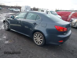 2007 Lexus IS 250 with VIN JTHCK262772009223, listed as a IAAI auction lot 41142962 with 207,967 mi miles. Bid and sale history available at carsss.com. Image 3.