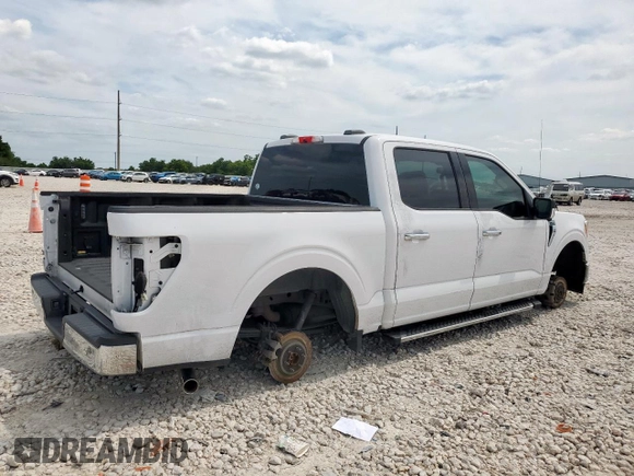 2021 Ford F-150 XL with VIN 1FTEW1C53MKD32347, listed as a Copart auction lot 59363075 with 111,827 mi miles and Salvage title. Bid and sale history available at DreamBid. Image 3.
