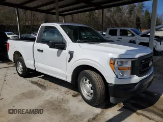 2021 Ford F-150 XL with VIN 1FTMF1C51MKE44107, listed as a Copart auction lot 46626895 with 42,060 mi miles and Clean title. Bid and sale history available at DreamBid. Image 4.