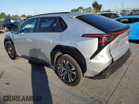2023 Toyota bZ4X XLE with VIN JTMAAAAA8PA015784, listed as a Copart auction lot 56072755 with 21,387 mi miles and Salvage Title. Bid and sale history available at DreamBid. Image 2.