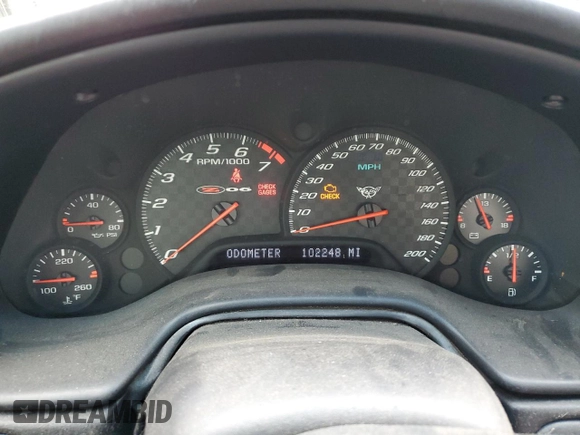 2004 Chevrolet Corvette Z06 with VIN 1G1YY12S745100775, listed as a Copart auction lot 45047205 with 102,248 mi miles and Salvage Title. Bid and sale history available at carsss.com. Image 9.
