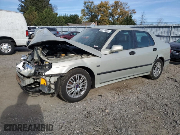2005 Saab 9-5 Arc with VIN YS3ED49A353530510, listed as a Copart auction lot 77910074 with 202,094 mi miles and Salvage Title. Bid and sale history available at carsss.com. Image 1.