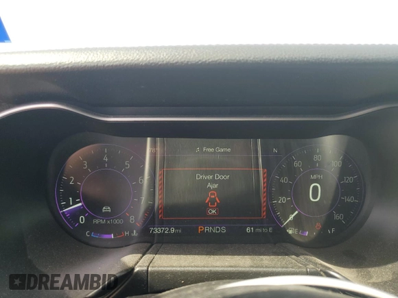 2018 Ford Mustang GT with VIN 1FA6P8CF3J5126710, listed as a Copart auction lot 48943465 with 73,372 mi miles and Salvage Title. Bid and sale history available at carsss.com. Image 9.