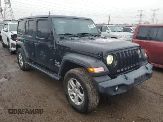 2019 Jeep Wrangler Unlimited Sport with VIN 1C4HJXDG8KW603584, listed as a Copart auction lot 86677784 with 85,182 mi miles and Salvage title. Bid and sale history available at DreamBid. Image 4.