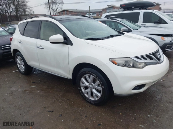 2012 Nissan Murano SL with VIN JN8AZ1MU2CW119929, listed as a IAAI auction lot 41479656 with 204,818 mi miles. Bid and sale history available at carsss.com. Image 1.