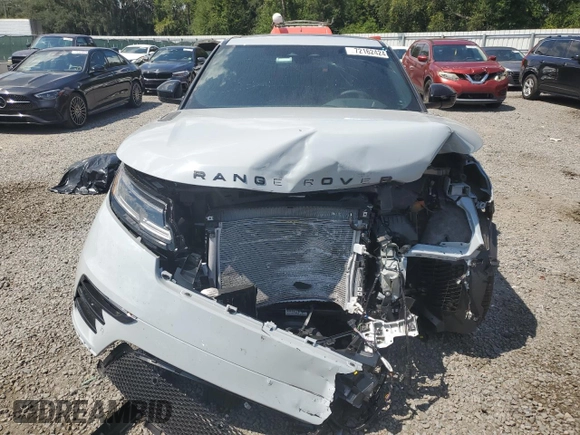 2025 Land Rover Range Rover Velar Dynamic SE with VIN SALYL2EXXSA393426, listed as a Copart auction lot 72162424 with 816 mi miles and Salvage title. Bid and sale history available at DreamBid. Image 5.