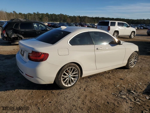 2016 BMW 2 Series 228i with VIN WBA1F9C55GV544759, listed as a Copart auction lot 87604395 with 95,698 mi miles and Salvage Title. Bid and sale history available at carsss.com. Image 3.
