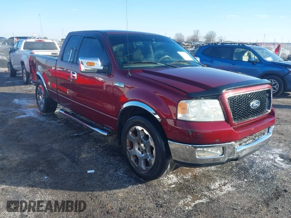 2005 Ford F-150 XLT with VIN 1FTPX12585NA02887, listed as a IAAI auction lot 41353228 with 162,863 mi miles. Bid and sale history available at carsss.com. Image 1.