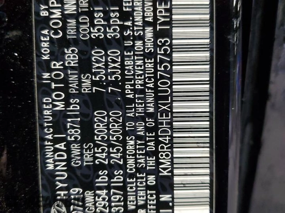 2020 Hyundai Palisade SEL z VIN KM8R4DHEXLU075753, wystawiony jako Copart lot #55860625 z przebiegiem 71 096 mil mil oraz Szkoda całkowita • Salvage title. Historia ofert i sprzedaży dostępna na DreamBid. Obrazek 14.