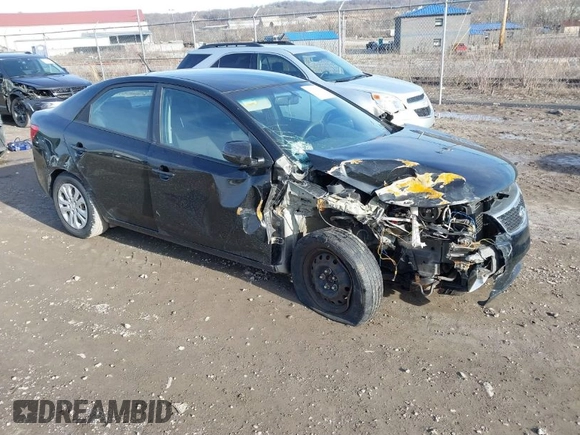 2012 Kia Forte EX with VIN KNAFU4A25C5521998, listed as a IAAI auction lot 41705662 with 129,394 mi miles. Bid and sale history available at carsss.com. Image 1.