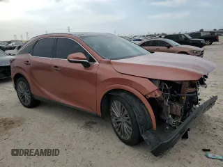 2023 Lexus RX with VIN 2T2BBMCA5PC014034, listed as a Copart auction lot 53158245 with 9,338 mi miles and Salvage Title. Bid and sale history available at carsss.com. Image 4.
