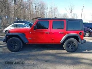 2018 Jeep Wrangler Unlimited Sport with VIN 1C4HJXDNXJW197207, listed as a IAAI auction lot 41757166 with 60,911 mi miles and . Bid and sale history available at DreamBid. Image 14.