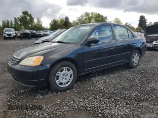 2001 Honda Civic LX with VIN JHMES15561S001328, listed as a Copart auction lot 76742434 with 170,968 mi miles and Clean Title. Bid and sale history available at carsss.com. Image 1.