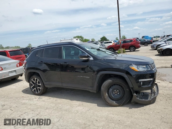 2018 Jeep Compass Limited z VIN 3C4NJDCB5JT246036, wystawiony jako Copart lot #55649324 z przebiegiem Nie podano mil oraz Nie do naprawy • Non repairable. Historia ofert i sprzedaży dostępna na DreamBid. Obrazek 4.
