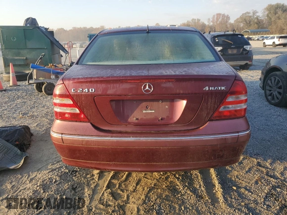 2005 Mercedes-Benz C 240 with VIN WDBRF81J65F650076, listed as a Copart auction lot 78183054 with Not Provided miles and Salvage Title. Bid and sale history available at DreamBid. Image 6.