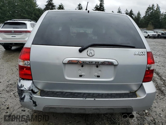 2001 Acura MDX with VIN 2HNYD18201H543262, listed as a Copart auction lot 50464125 with 184,922 mi miles and Salvage Title. Bid and sale history available at carsss.com. Image 6.