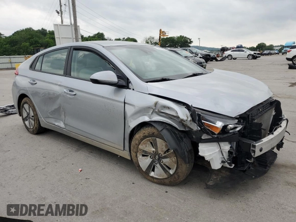 2022 Hyundai Ioniq Blue with VIN KMHC65LC4NU281486, listed as a Copart auction lot 56643665 with 53,396 mi miles and Salvage title. Bid and sale history available at DreamBid. Image 4.