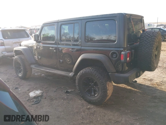 2018 Jeep Wrangler Unlimited Sport S z VIN 1C4HJXDG9JW172686, wystawiony jako IAAI lot #41742837 z przebiegiem 89 888 mil mil oraz . Historia ofert i sprzedaży dostępna na DreamBid. Obrazek 3.