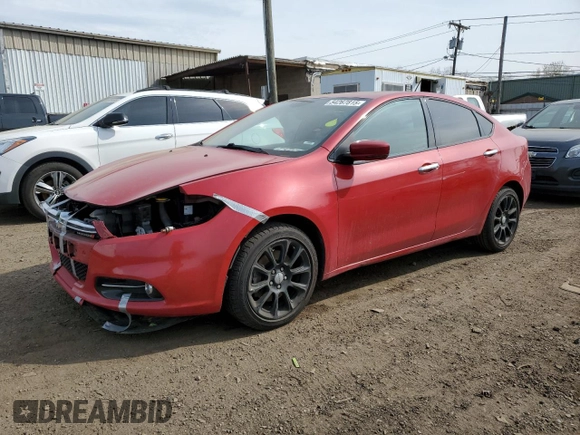 2013 Dodge Dart Limited with VIN 1C3CDFCH1DD313065, listed as a Copart auction lot 54267815 with 120,055 mi miles and Salvage Title. Bid and sale history available at carsss.com. Image 1.