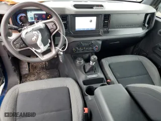 2021 Ford Bronco with VIN 1FMDE5AH5MLA75684, listed as a Copart auction lot 53048815 with 56,265 mi miles and Salvage Title. Bid and sale history available at carsss.com. Image 8.
