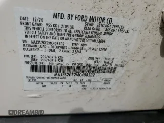 2021 Ford EcoSport SE с VIN MAJ3S2GE2MC408532, выставлен на аукционе Copart как лот 56988395 с пробегом 48 869 миль миль и Списание • Salvage title. История ставок и продаж доступна на DreamBid. Изображение 13.