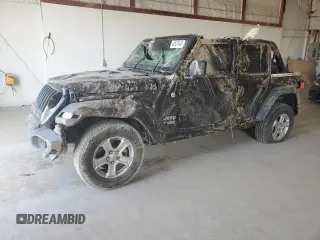 2021 Jeep Wrangler Unlimited Sport S with VIN 1C4HJXDN3MW645369, listed as a Copart auction lot 48529445 with Not Provided miles and Salvage Title. Bid and sale history available at carsss.com. Image 1.