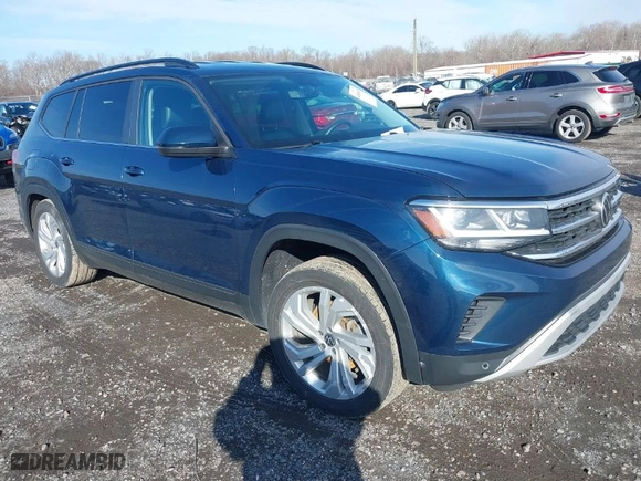2021 Volkswagen Atlas 3.6L V6 SE w/Technology with VIN 1V2HR2CA1MC559181, listed as a IAAI auction lot 41606635 with 42,890 mi miles. Bid and sale history available at carsss.com. Image 1.