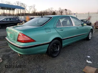 2001 Mercedes-Benz S-Class with VIN WDBNG70J51A156970, listed as a Copart auction lot 88227025 with 196,797 mi miles and Salvage Title. Bid and sale history available at carsss.com. Image 3.