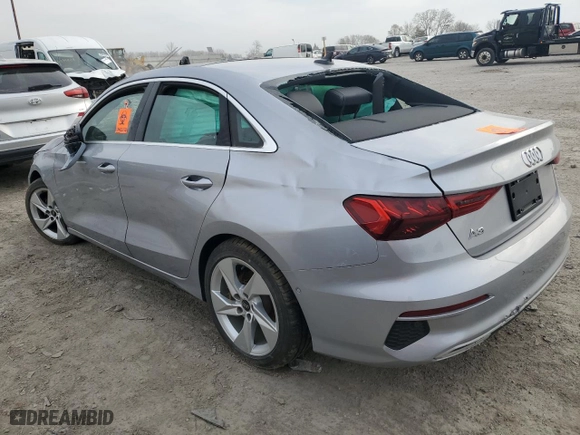 2023 Audi A3 Premium with VIN WAUAUDGY7PA110492, listed as a Copart auction lot 52920615 with 0 mi miles and Salvage Title. Bid and sale history available at carsss.com. Image 2.