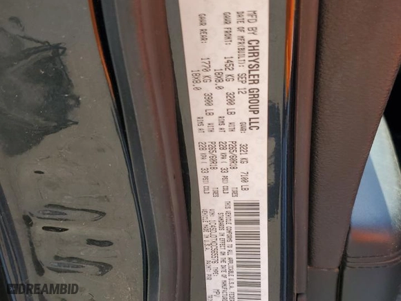 2013 Dodge Durango Crew with VIN 1C4SDJDTXDC565576, listed as a Copart auction lot 67801884 with 184,302 mi miles and Clean Title. Bid and sale history available at carsss.com. Image 13.