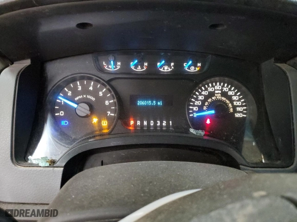 2013 Ford F-150 XL with VIN 1FTNF1EF1DKF15607, listed as a Copart auction lot 82868284 with 206,015 mi miles and Salvage Title. Bid and sale history available at carsss.com. Image 9.