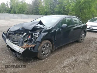 2013 Honda Civic LX z VIN 2HGFB2F45DH100575, wystawiony jako Copart lot #58662905 z przebiegiem Nie podano mil oraz Szkoda całkowita • Salvage title. Historia ofert i sprzedaży dostępna na DreamBid. Obrazek 1.