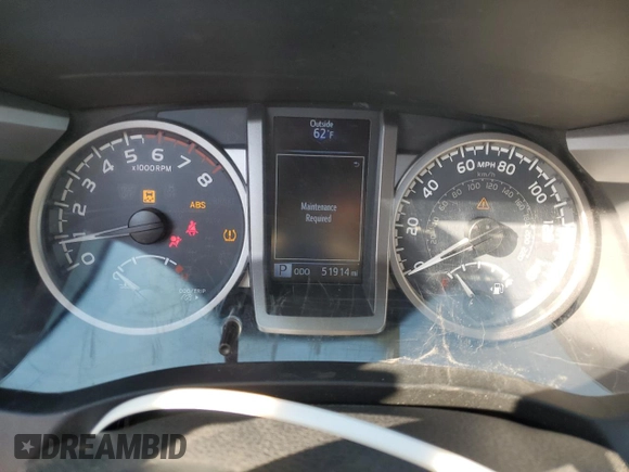 2016 Toyota Tacoma SR5 with VIN 5TFAX5GN7GX068344, listed as a Copart auction lot 84753254 with 51,914 mi miles and Salvage Title. Bid and sale history available at DreamBid. Image 9.