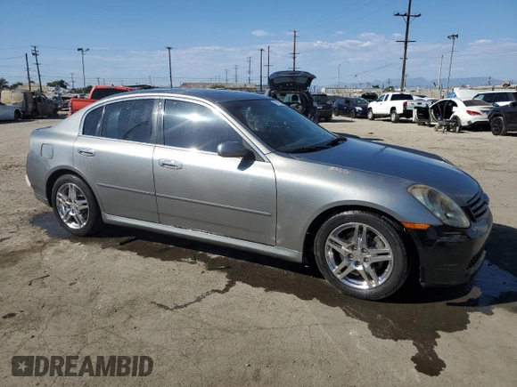 2005 Infiniti G35 with VIN JNKCV51E65M206766, listed as a Copart auction lot 70475334 with Not Provided miles and Salvage Title. Bid and sale history available at DreamBid. Image 4.